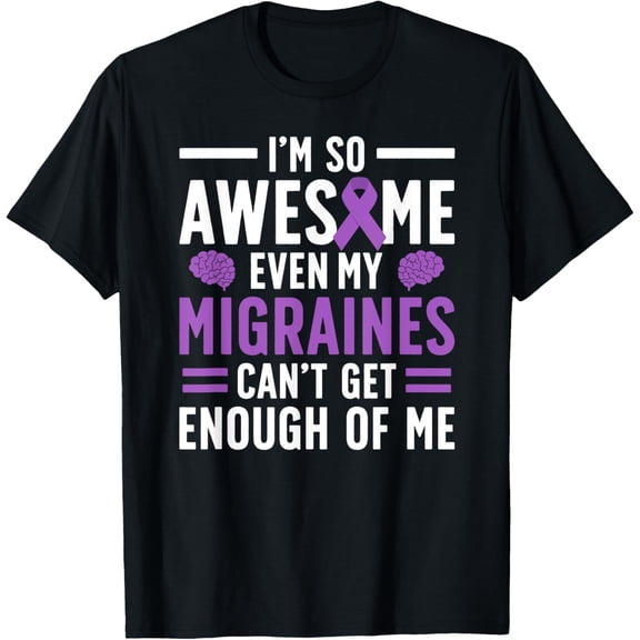 Premium Comfort - Migraine Warrior Funny Migraine Awareness Month T-Shirt