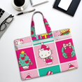 thumbnail image 5 of Saiise Sanrio Print Zipper Document File Bag Pouch with Handle Waterproof Double Pocket Canvas File Storage Bag for Project Office School Foldable File Document Handbag Carrying Bag, 5 of 7