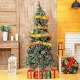 thumbnail image 6 of KAQ 16.4 ft Christmas Tinsel Garland Lighted Metallic Twist Tree Decoration Prelit Battery Operated 50 LED Hanging Garland for Xmas New Year Home Outdoor Decor(Multicolor, Gold)
182, 6 of 13