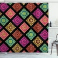 thumbnail image 1 of Ambesonne Ethnic Shower Curtain, Flower Mandala Tile Colorful, 69"Wx70"L, Multicolor, 1 of 3