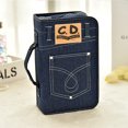 thumbnail image 3 of CD Carrying Case 60/128 Capacity Denim Discs Storage Case CD Organizer, 3 of 8