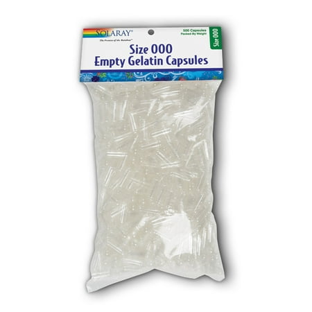 Nature Mate Size 000 Empty Gelatin Capsule Clear 500 Count (US Quality)