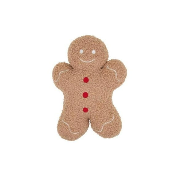 Saro Lifestyle 8010.BR 9 x 12 in. Gingerbread Man Poly Filled Throw Pillow, Brown