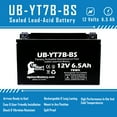 thumbnail image 3 of UpStart Battery Replacement 2001 Yamaha TTR250 250CC Factory Activated, Maintenance Free, Motorcycle Battery - 12V, 6Ah, UB-YT7B-BS, 3 of 8