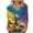 Multicolor, variant on YUGYXL Women's Mardi Gras 3/4 Length Sleeve Tshirts Casual Plus Size Party Mask Printed Loose Tees Summer V Neck Soft Comfy Shirts Ladies Tunic Tops Celebration Blouse