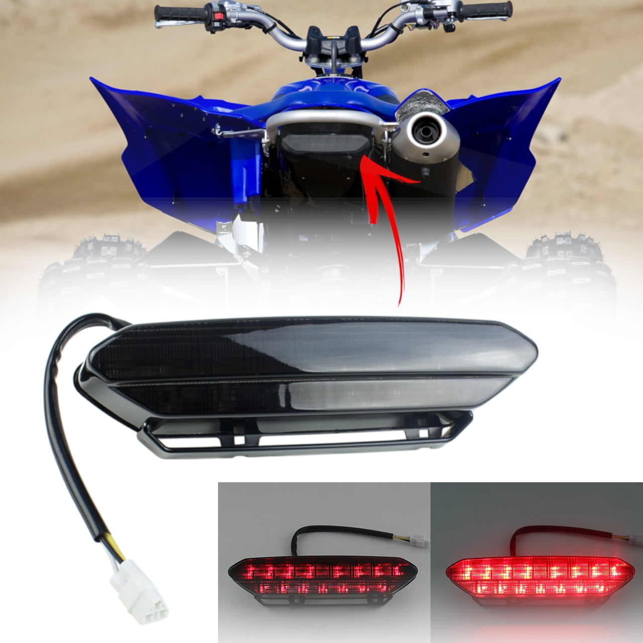Eagle Lights ValueLine Yamaha ATV YFZ450 Smoked LED Taillight Assembly for 2006 2009 YFZ 450