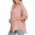 thumbnail image 5 of pstuiky Short Sleeve Workout Tops Casual V-Neck Solid Color Womens Blouses Comfy Loose Fit Comfortable Fashion Clothing Womens Blouses, 5 of 9