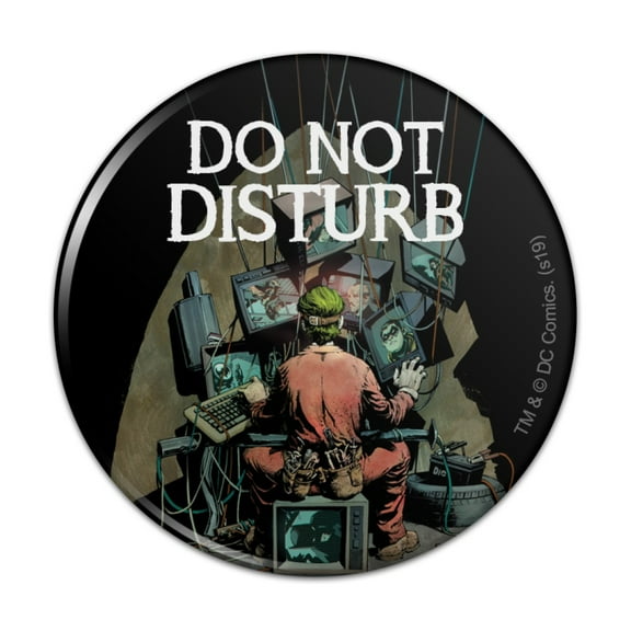 Batman Do Not Disturb the Joker Kitchen Refrigerator Locker Button Magnet