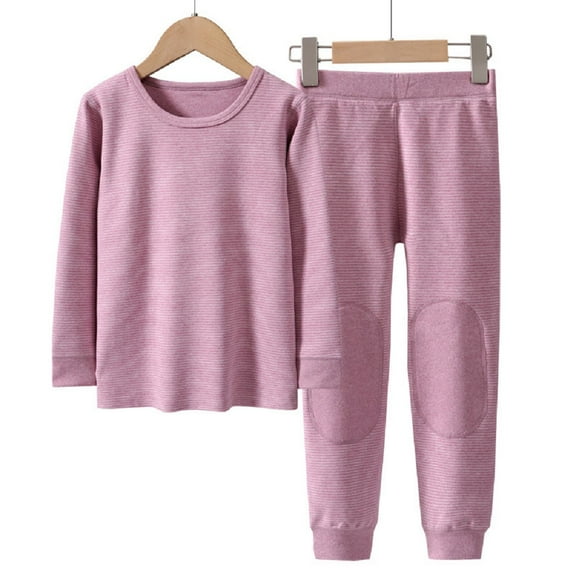 XBASW Toddler Kids Thermal Underwear Set Soft Long Johns Sets Teen Fall Winter PJS Outfit for Boys Girls 5-14 Y