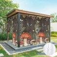 thumbnail image 6 of Outdoor Curtains for Patio Waterproof, Spring Mushrooms Outdoor Privacy Panels Grommet, Farmhouse Pastoral Botanical Brown Wood Blackout Outside Curtains for Porch/Cabana 54"x108", 1 Panel, 6 of 8