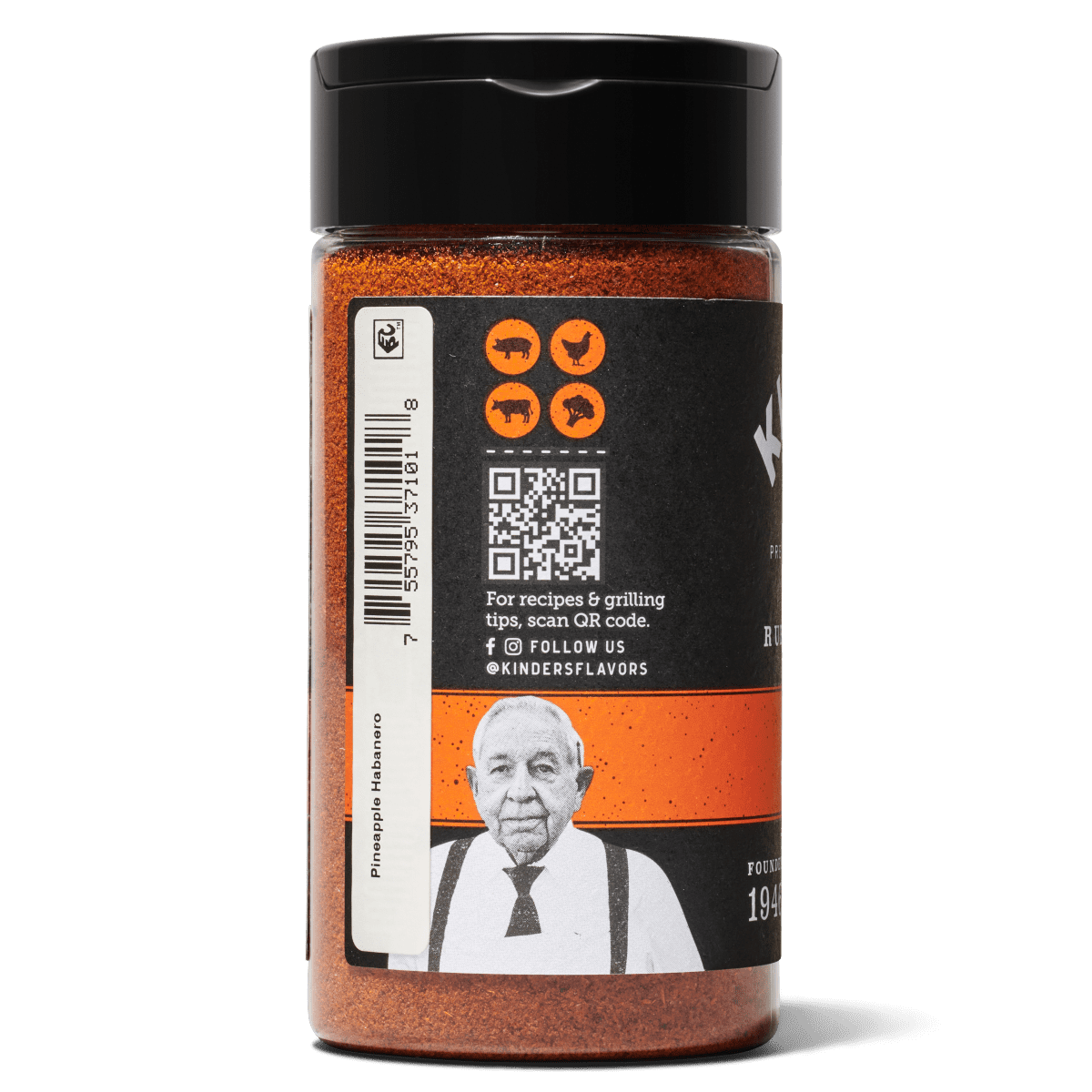 Kinder's Habanero Pineapple Barbecue Rub and Seasoning, 5 oz