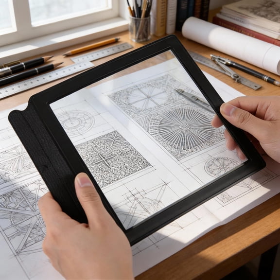 A4 Full Page Magnifying Sheet Lens Reading Aid Glass for Enhanced Document Viewing and Detailed