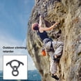 thumbnail image 2 of mmirethe Climbing Descender 50KN Camping Downhill Rappelling Rigging Ring Slow Down Caving Mountaineering Portable Protector Blue, 2 of 6