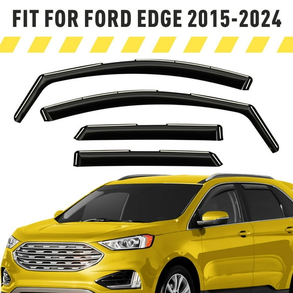 AEROGUYS Extra Durable Window Deflectors In-Channel Window Visors Rain Guards Fit for Ford Edge 2015-2025, Sun Visors, Wind Vent for Shades, Exterior Car Accessories - 4pcs. AG0949