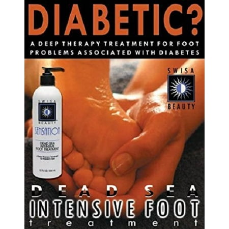 Swisa Beauty Dead Sea Intensive Diabetic Foot Care Lotion Treatment - Deep Absorbed Intensive Foot Care Soothes Feet