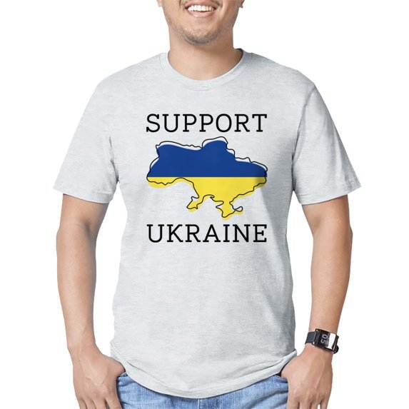 CafePress - Support Ukraine Fitted T Shirt - Fitted T-Shirt, Vintage Fit Soft Cotton Tee