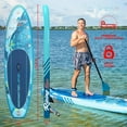 thumbnail image 3 of SereneLife Inflatable Stand Up Paddle Board (6 Inches Thick) with Premium SUP Accessories & Carry Bag | Wide Stance, Bottom Fin for Paddling, Surf Control, Non-Slip Deck | Youth & Adult Standing Boat, 3 of 4