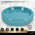 thumbnail image 4 of Disposable Plastic Plates Blue, 10.4 Inches Plastic Dinner Plates, Strong and Sturdy Disposable Plates for Party, Dinner, Holiday, Picnic, or Travel Party Plates, Pack of 50 - By Amcrate, 4 of 6