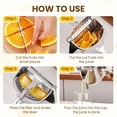 thumbnail image 3 of Aluminum Alloy Fresh Fruit Juice Extractor, Upgrade Manual Juicer,Hand Juicer,Lemon Squeezer Easy To Clean, For Orange Citrus Pomegranate Lime Grapefruit Kitchen Tool, 3 of 5