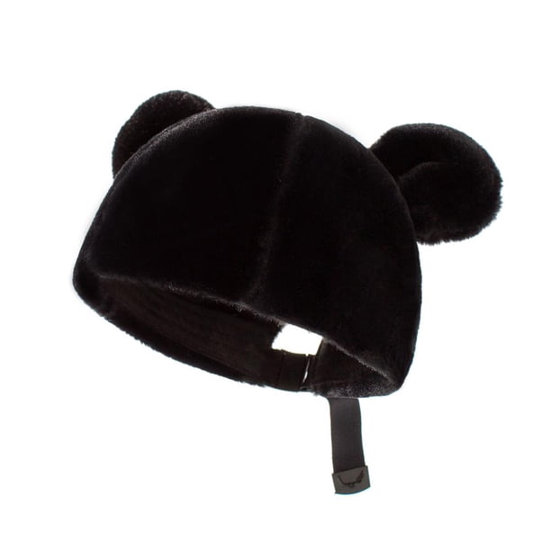 Moda Invierno Unisex Oso Oreja Cubo Sombrero Felpa Pescador Sombrero Suave Cálido Lavabo Sombrero Mullido Pesca Sombrero Cateissary AP007250-02