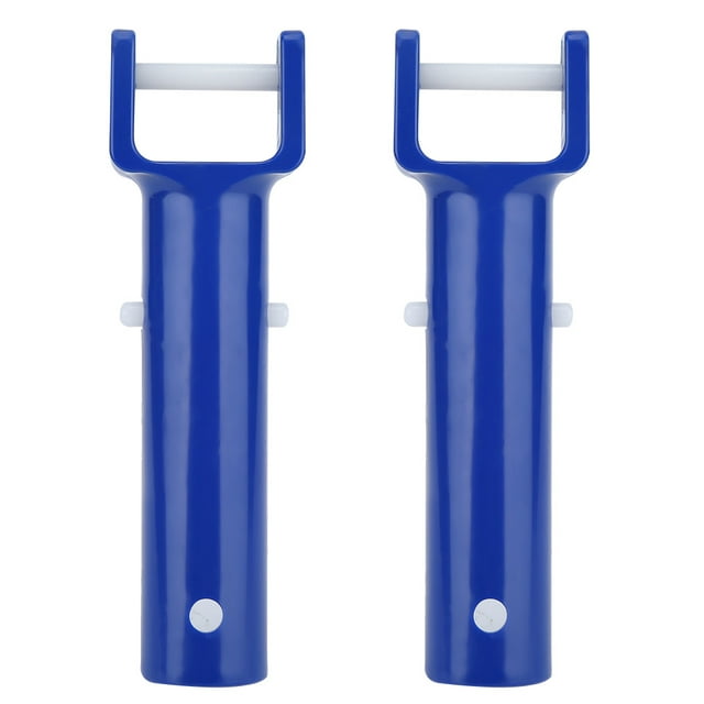 2Pcs Piscine Bleue V Forme Pince Brosse Poignée de Remplacement Accessoires de Piscine
