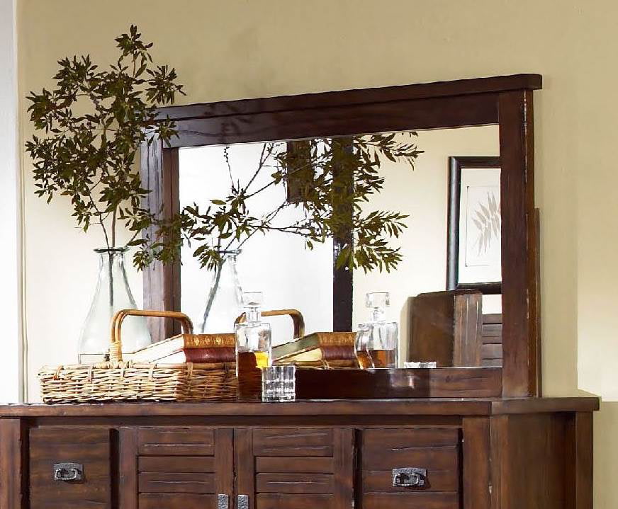 Dresser And Mirror Set In Mesquite Pine, Progressive Furniture Dresser P61124 Mesquite Pine