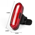 thumbnail image 3 of 5X USB Rechargeable Bike Tail Light LED Warning Bicycle Rear Light IPX6 Waterproof for Helmet, 3 of 5