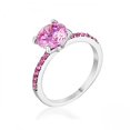 thumbnail image 1 of Bague en Zircon Cubique Rose Rhodié 2,3ct - Taille 8, 1 of 1