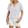 thumbnail image 5 of Wiholl Womens Blouses Summer Tops Rolled Sleeve Shirts Short Sleeve Tee Dressy Casual Summer Vacation Fashion Clothing 2026, 5 of 9