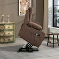 thumbnail image 6 of PAPROOS Power Lift Recliner Chair for Elderly with Vibration Massage and Lumbar Heating Electric Oversized Single Sofa with Cup Holder for Living Room, Brown, 6 of 8