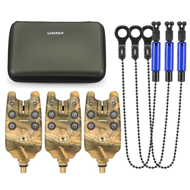 Swinger Alarmas de mordida de pesca Alerta de cadena Juego de swinger Kit de alarma de pesca digital Lixada Swinger