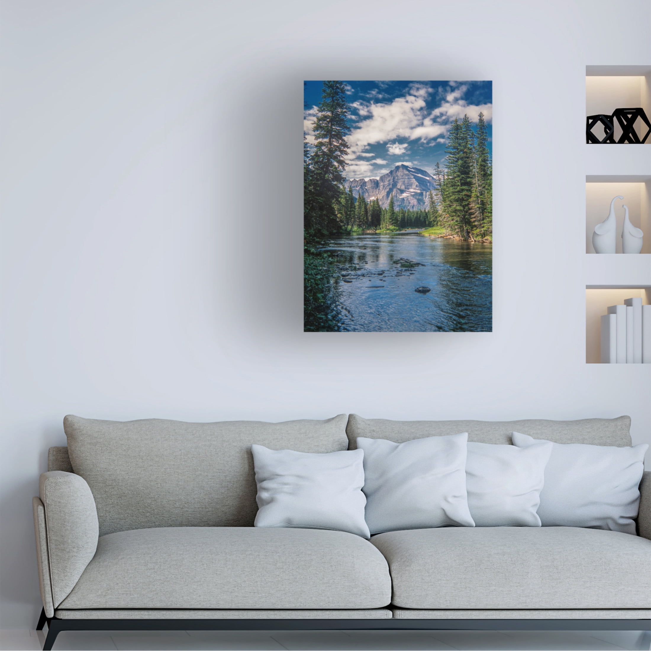 Canvas Wall Art - Gordon Semmens 'Glacier National Park 3' Wall Art for Living Room, Bedroom, or Office Décor by Trademark Fine Art - 24 x 32 Inches