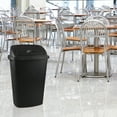 thumbnail image 6 of Uumitty 13 Gallon Plastic Swing Top Kitchen Garbage Can - Handles - 4 Pack, Black, 6 of 7