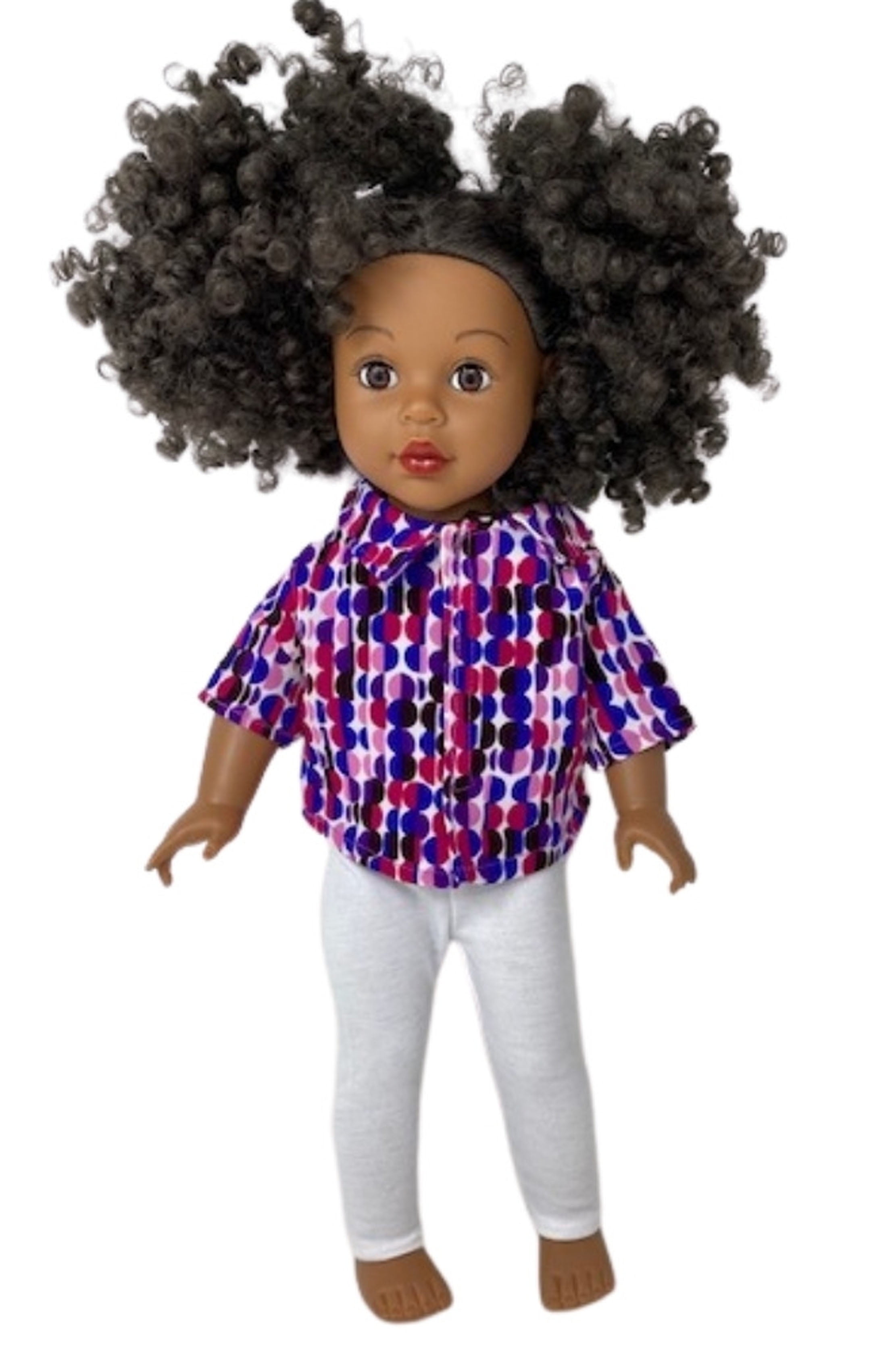 Geometric Print Shirt With Leggings Fit American Girl My Life Our