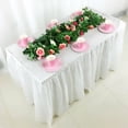 thumbnail image 2 of IBASETOY Disposable Plastic Table Skirt White Color for Party Decoration Wedding and Event Use, 2 of 5