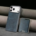 thumbnail image 6 of 2 In 1 Functuon Case for iPhone 17 Pro Max, PU Leather Detachable Magnetic Card Bag, Support Magnetic Wireless Charger, Shockproof Protective Lightweight Phone Cover for iPhone 17 Pro Max, Blue, 6 of 8