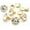 Gold, variant on 50 Sets White Clear Rhinestone Rivets Crystal Rivets Rapid Rhinestone Stud Fit DIY Clothing, Arts & Crafts Decoration (9 mm, Silver Setting)