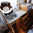 thumbnail image 2 of Cerradura para muebles para gabinetes de yates, cerradura con botón pulsador, acabado en níquel mate, fácil instalación, combinación de manija y cerradura para cerradura de cajón de barco, accesorio, 2 of 5