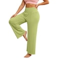 thumbnail image 2 of Costeam Womens High Waisted Wide Leg Yoga Pants Buttery Soft Modal Four Way Stretch Fabric Non Rolling Elastic Waist Loose Fit Breathable Casual Lounge Workout Palazzo Trousers, 2 of 6