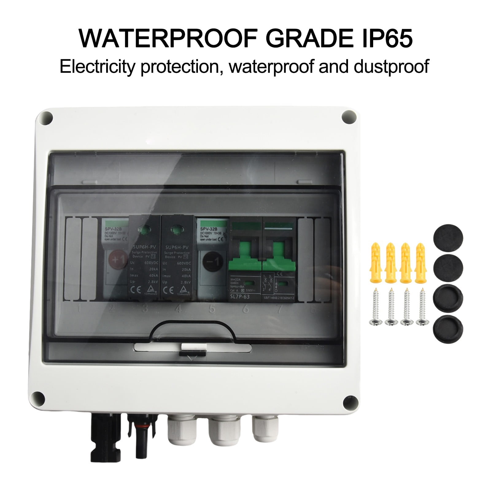550V 1 In1 Out 1 String Solar Pv Combiner Box Protection Waterproof Ip65