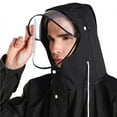 thumbnail image 6 of YUHAOTIN Rain Poncho Men Big and Tall Mens and Womens Protective Jacket Fashion Mountaineering Fishing Transparent Zipper Thickened Self Raincoat Ponchos Clear Raincoat, 6 of 9