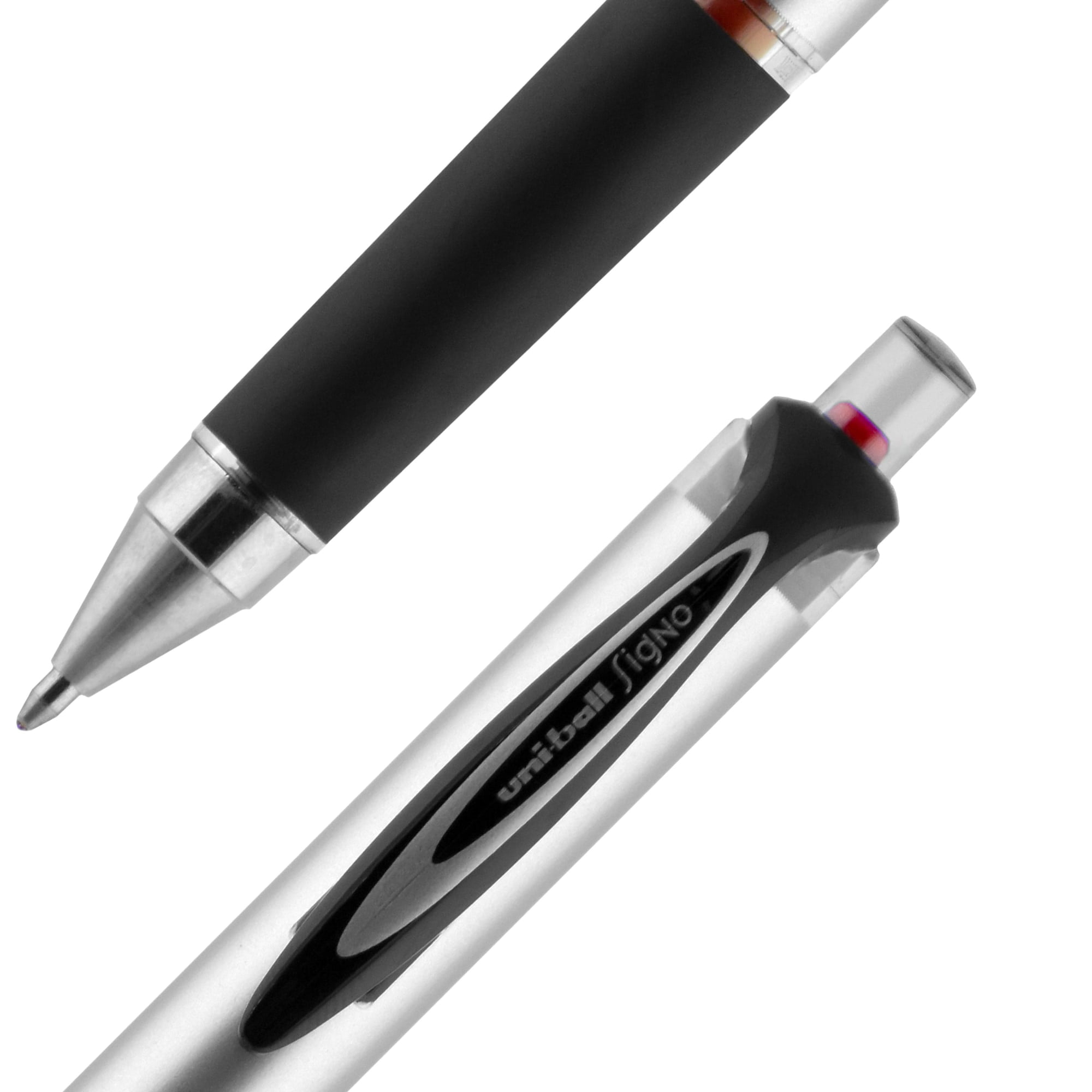 uniball 207 Impact Retractable Gel Pens, Bold Point (1.0mm), Red Ink, 12 Count