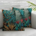thumbnail image 3 of Qinduosi Throw Pillow Cover Blue Palm Tree and Orange Flowers Seamless Pattern Decorative Square Pillow Case for Home Bedroom Living Room Cushion Cover, 3 of 5