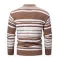 thumbnail image 5 of TFEOQRY Pullover Sweater for Men Jacquard Comfortable Knitwear Long Sleeved Turtleneck Sweater Top Coffee, 5 of 5