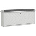 thumbnail image 1 of HOMCOM Banc à Chaussures avec Tiroir Rabattable, Coussin, 10 Paires pour Entrée Blanc, 1 of 10