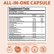Health Dose Brain Dose Premium Nootropics - Mental Focus, Natural Energy & Vitamins - Caffeine-Free, 60-Count - For Men & Women.