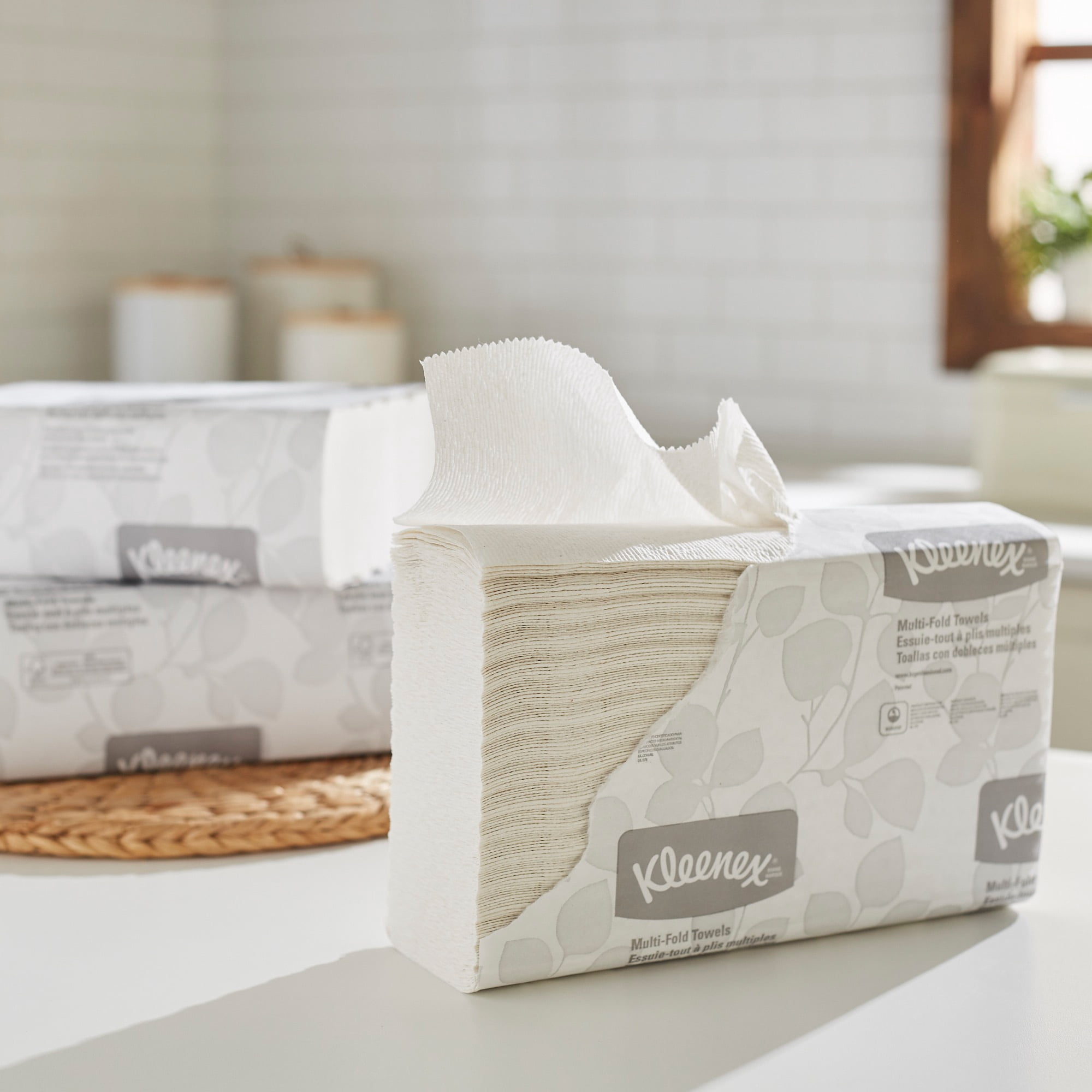 Kleenex Multi-Fold Paper Towels, 1-Ply Paper, 9 3/10 in X 9 2/5 in, 150 Towels, 16 Packs, 2400 Total
