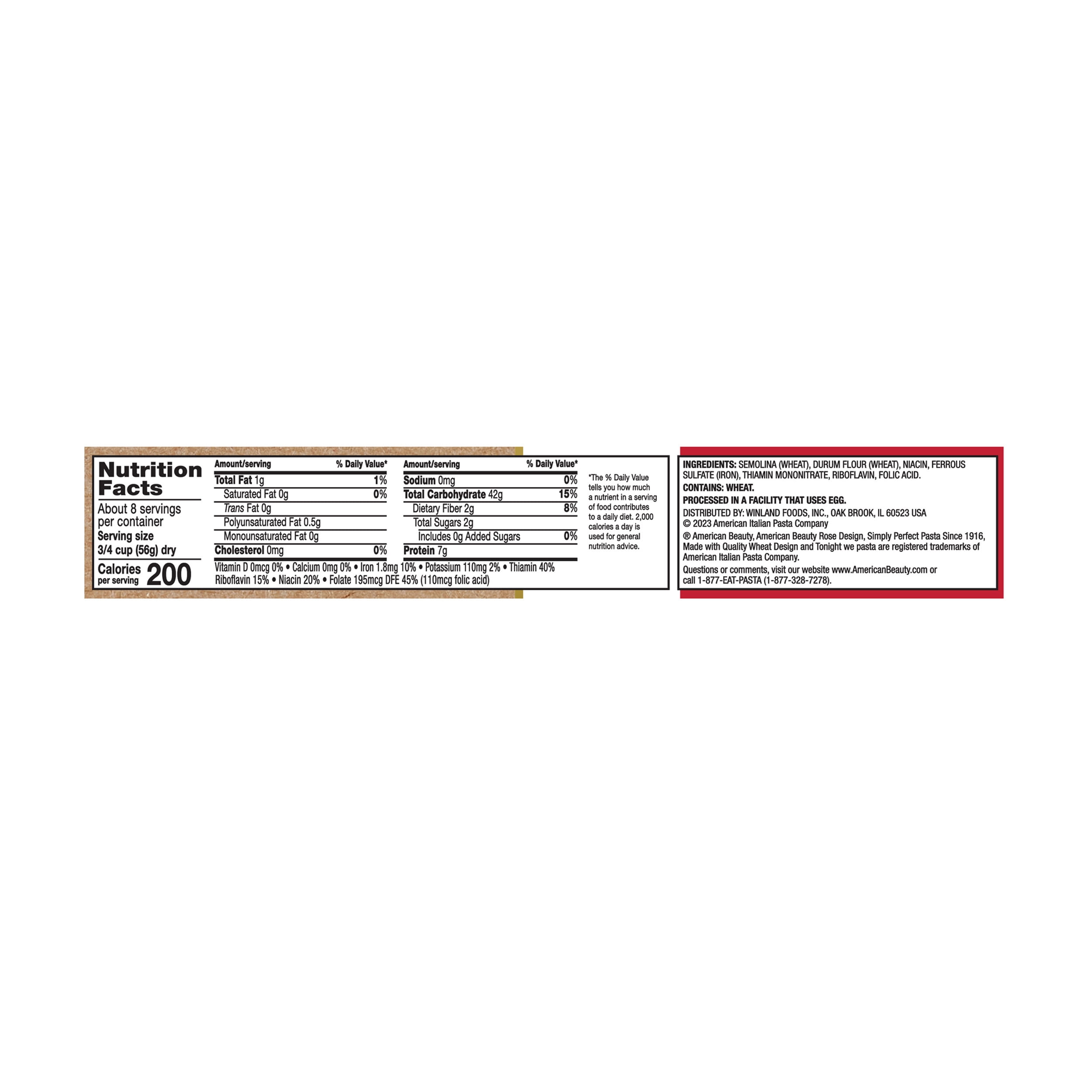 American Beauty 16 oz Large Shell Pasta