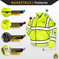 thumbnail image 2 of KwikSafety MARSHAL Safety Jacket | Medium, 2 of 6