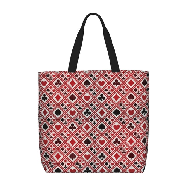 Balery Poker Bolsa de Mano para Mujeres con Cremallera, Bolsa de Gimnasio con Compartimentos, Bolsa para Laptop, Bolsa para Trabajo